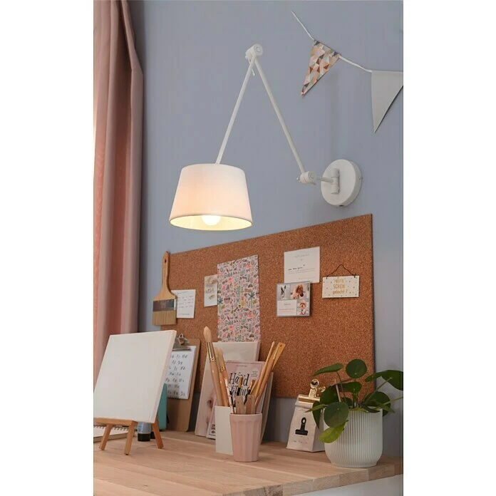 BAUHAUS Home Sweet Home Lampenschirm Melrose Ø X H: 20 X 13 Cm, Warm White, Stoff, Rund 4 BAUHAUS Home Sweet Home Lampenschirm Melrose Ø X H: 20 X 13 Cm, Warm White, Stoff, Rund – Bild 2