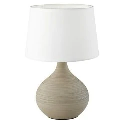 BAUHAUS Trio Leuchten Tischleuchte Martin 40 W, L X B X H: 20 X 20 X 29 Cm, Cappuccino, E14