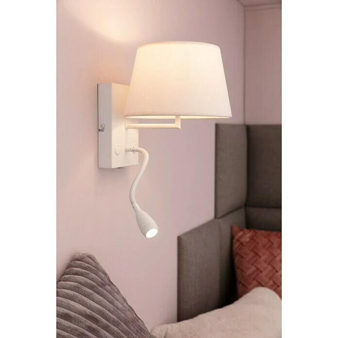 BAUHAUS Home Sweet Home Lampenschirm Melrose Ø X H: 20 X 13 Cm, Warm White, Stoff, Rund 5 BAUHAUS Home Sweet Home Lampenschirm Melrose Ø X H: 20 X 13 Cm, Warm White, Stoff, Rund – Bild 3