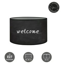 BAUHAUS Home Sweet Home Lampenschirm Chalk Ø X H: 40 X 22 Cm, Schwarz, Stoff 10 BAUHAUS Home Sweet Home Lampenschirm Chalk Ø X H: 40 X 22 Cm, Schwarz, Stoff -Bauhaus Home 12 976