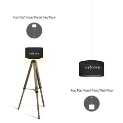 BAUHAUS Home Sweet Home Lampenschirm Chalk Ø X H: 40 X 22 Cm, Schwarz, Stoff 13 BAUHAUS Home Sweet Home Lampenschirm Chalk Ø X H: 40 X 22 Cm, Schwarz, Stoff -Bauhaus Home 12 979