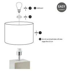 BAUHAUS Home Sweet Home Lampenfuß Pillar 40 W, Farbe: Beton, Höhe: 43 Cm 10 BAUHAUS Home Sweet Home Lampenfuß Pillar 40 W, Farbe: Beton, Höhe: 43 Cm -Bauhaus Home 12 987